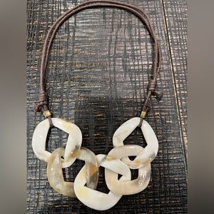 Natural Horn necklace Infinity design